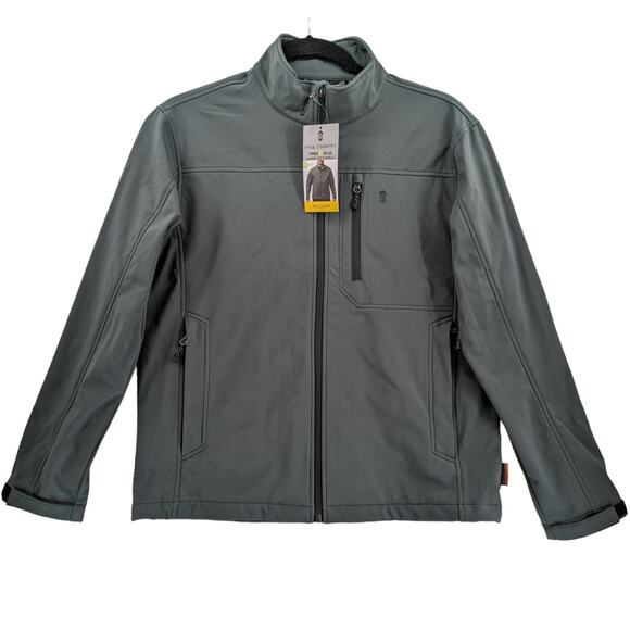 Free Country Freecycle Full Zipper Jacket‎ M 38 40 Gray Pewter Super Softshell - Picture 1 of 11